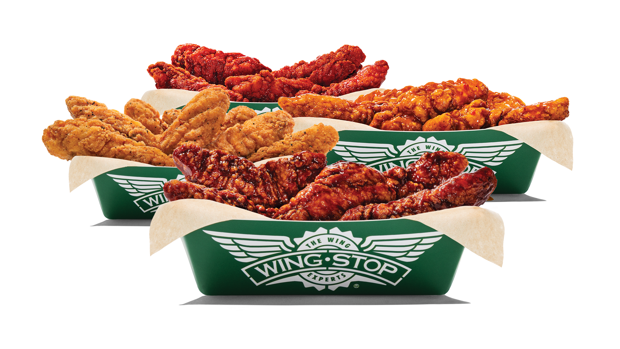 30 of our Crispy Tenders with up to 6 flavors and 4 dips